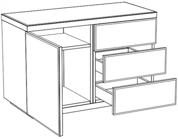 Комод Kristal 118X52X77 CM