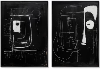 Набор из двух постереов на холсте Don't be afraid I won't bite 75X105 / 75X105 CM