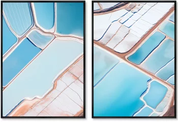 Набор из двух постеров на холсте Salt lakes 75X105 / 75X105 CM