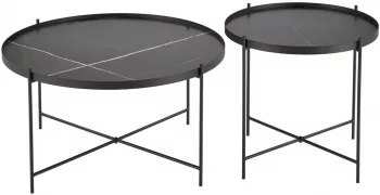 Комплект из двух столиков Julieta 70X70X40 / 48X48X47 CM