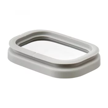 Банка для хранения прямоугольная vacuum glass, 750 мл, светло-серая
