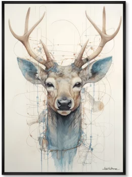 Постер на холсте Enchanted Deer 75X105 CM