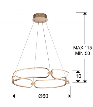 Подвесной светодиодный светильник Colette 60 CM