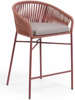 Барный стул Yanet 55X50X85 CM терракотового цвета