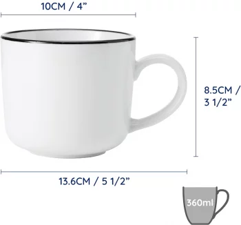 Набор из четырёх кружек Limestone 360 ml