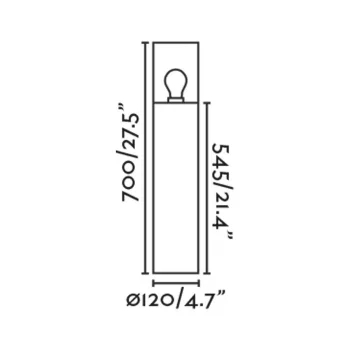 Уличный проблесковый светильник Kila 70 CM