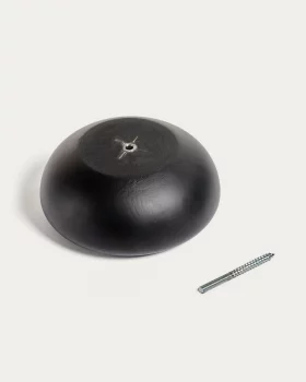 Набор из 3 настенных крючков из массива бука, черные 10X4.5X10 CM