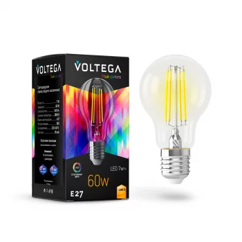 Светодиодная лампа Voltega Crystal Груша A60 E27 7Вт 2800K