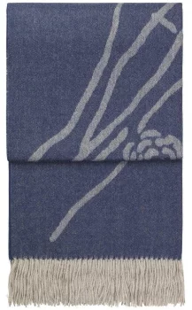 Плед из шерсти альпаки 130X200 CM Wildflower Dark blue/beige