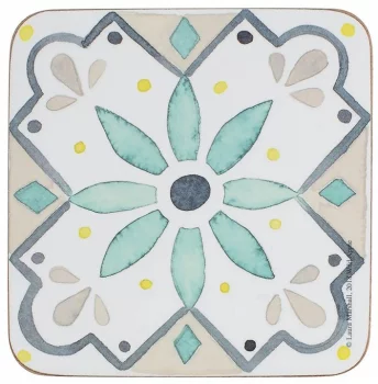 Набор из 6 подставок под стаканы Green Tile 10X10 CM