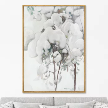 Постер на холсте Snow-Covered Pine Saplings 75X105 CM