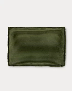 Подушка Blok из зелёного вельвета 60X15X40 CM