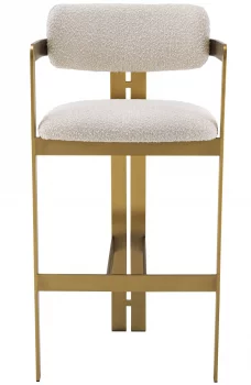 Барный стул Donato 53X45X107 CM с белой обивкой