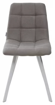 Стул CHILLI SQUARE UF860-08B серый, ткань / белый каркас 46X55X89 CM