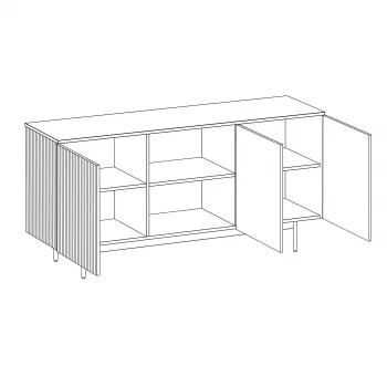 Сервант Mikko 153X44X73,5 CM