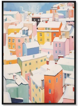 Постер на холсте Above the town 75X105 CM
