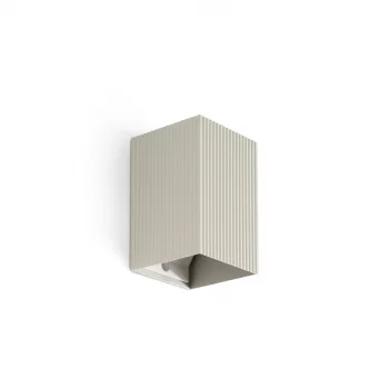 Квадратный настенный светильник LUNE с рифлением 1xGU10 10X8X6.5 CM