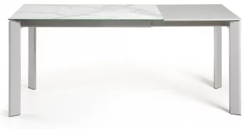 Раскладной стол Atta 120-180X80X76 CM бело серый