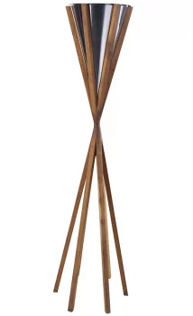 Свеча на подставке из тика и стали Vega 48X48X159 CM