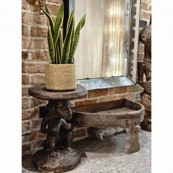 Плетеное кашпо Ochra light stripe 20X17 CM