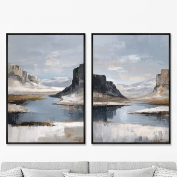 Набор из двух постеров на холсте Northern Mountains of the Taimyr Peninsula 75X105 / 75X105 CM