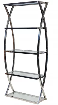 Стеллаж Glossy 90X35X200 CM Silver