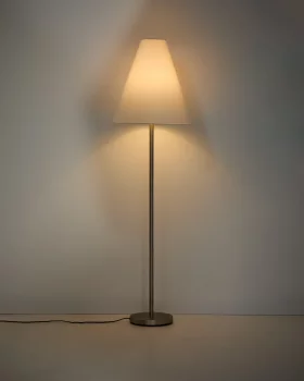 Напольный светильник Navat из металла с матовым серебристым покрытием 46X46X153 CM