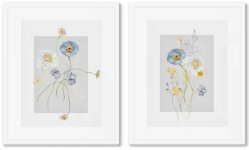 Диптих Floral set in pale shades No8 42X52 / 42X52 CM