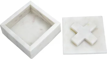 Шкатулка из мрамора Tic tac toe 10X10X5 CM