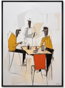 Постер на холсте Card players 75X105 CM