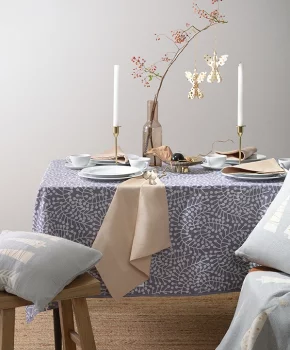 Скатерть из хлопка Scandinavian touch 180X180 CM фиолетово-серого