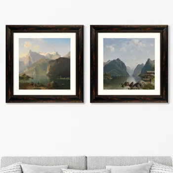 Диптих Fjord landscape 61X61 / 61X61 CM 