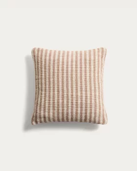 Бежевая полосатая наволочка Dirome из 100% PET 45X45 CM
