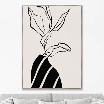 Репродукция на холсте The flower silhouette 75X105 CM