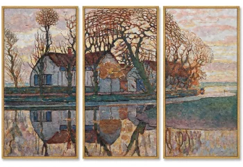 Триптих Farm near Duivendrecht 52X105 / 52X105 / 52X105 CM