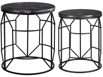 Комплект из двух столиков Luna 43X43X50 / 35X35X45