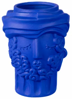 Синяя глиняная ваза Man Blue Magna Graecia 24X22X32 CM