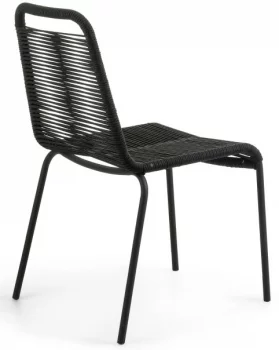 Стильный штабелируемый стул Lambton 56X59X84 CM чёрного цвета