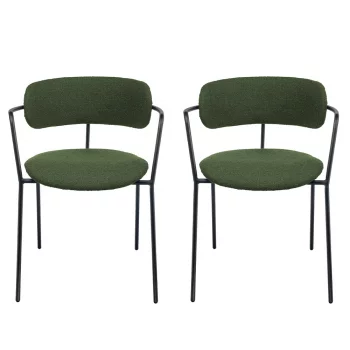 Комплект из 2 стульев Ant букле зелёный 56X55X75 CM