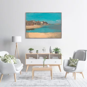 Постер Village by the Sea in Brittany 105X75 CM