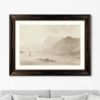 Постер View of the Rhine 81X61 CM