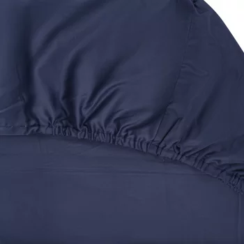 Простыня на резинке из сатина Essential 160X200X28 CM темно-синего цвета