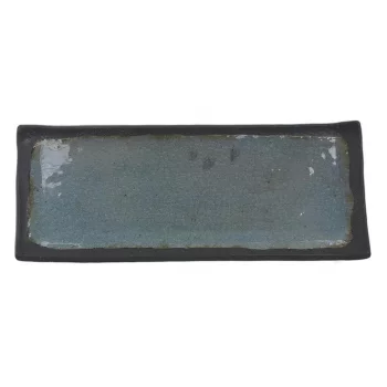 Блюдо 40*16*2 см прямоуг. Turquoise black пластик меламин P.L. Proff Cuisine