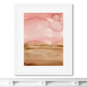 Постер в раме Sunset over the field 42X52 CM