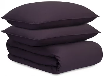 Комплект постельного из перкаля Essential 200X220 CM сливового цвета
