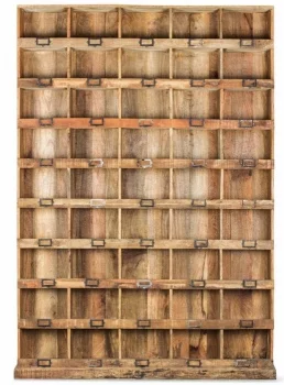 Винтажный стеллаж из манго Galileo 168X32X239 CM