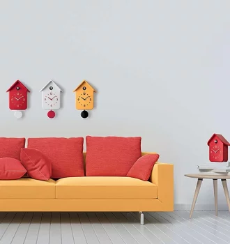 Часы с кукушкой qq 25X39X12 CM красные