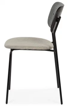 Обеденный стул из стали и шпона дуба Niceo 52X51X81 CM