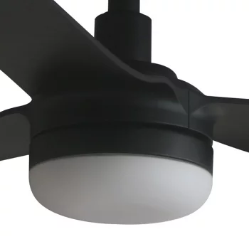 Черный потолочный вентилятор с подсветкой Punt M LED DC 132X27 CM