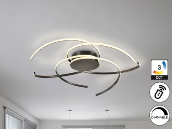 Большой потолочный светильник Cadence черный 100X25X100 CM